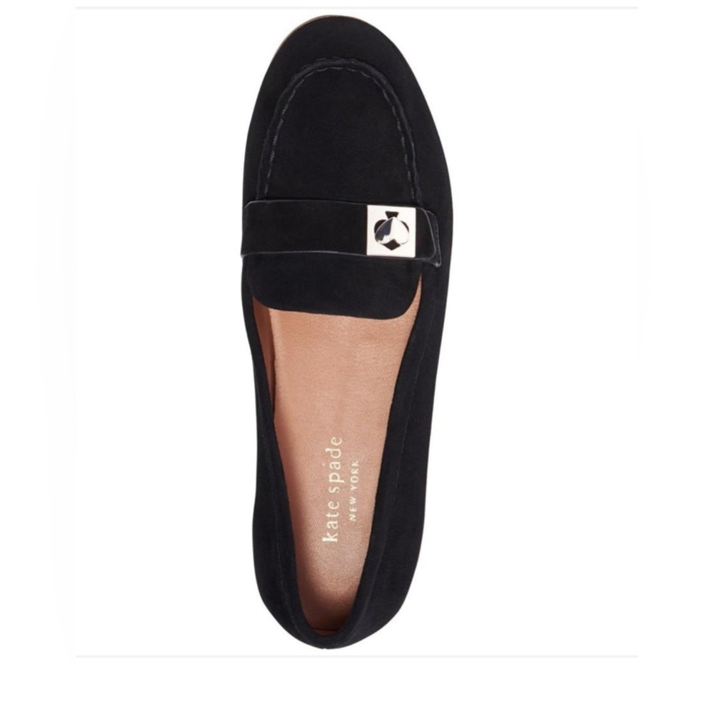 KATE SPADE Women's Camellia Black Suede Loafers Size 7.5B‎